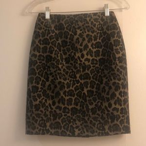 Ann Taylor Leopard Print Skirt